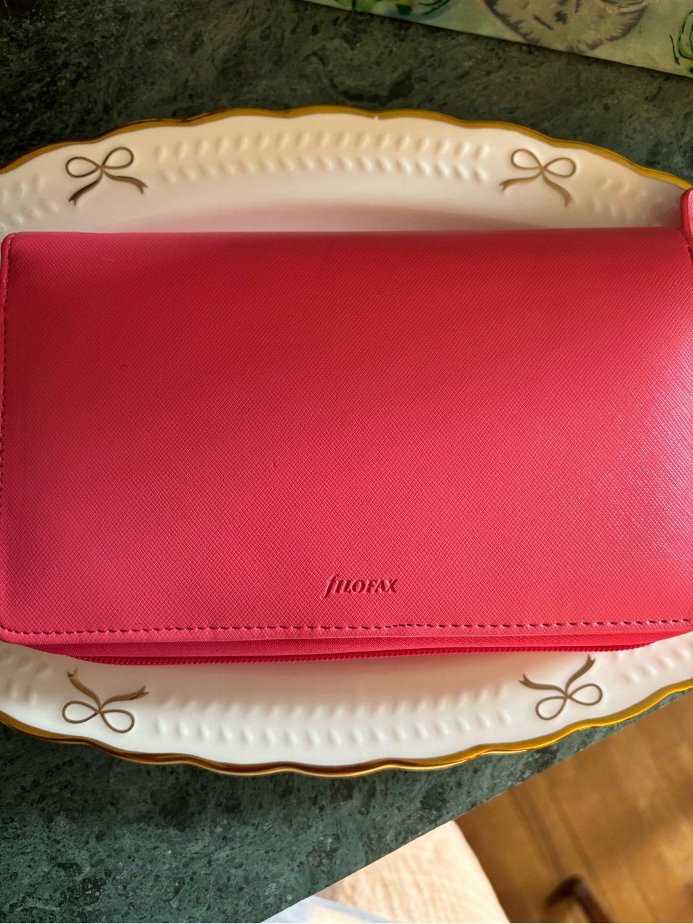 Filofax Pink Saffiano Leather Wallet